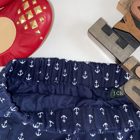 J. Crew Pull-On Navy Mini Skirt with White Anchor⚓️ Print - Picture 8 of 12
